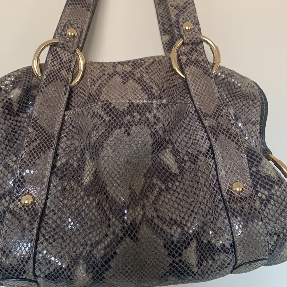 Michael Kors Python Snakeskin Logo Side Cinched S… - image 7
